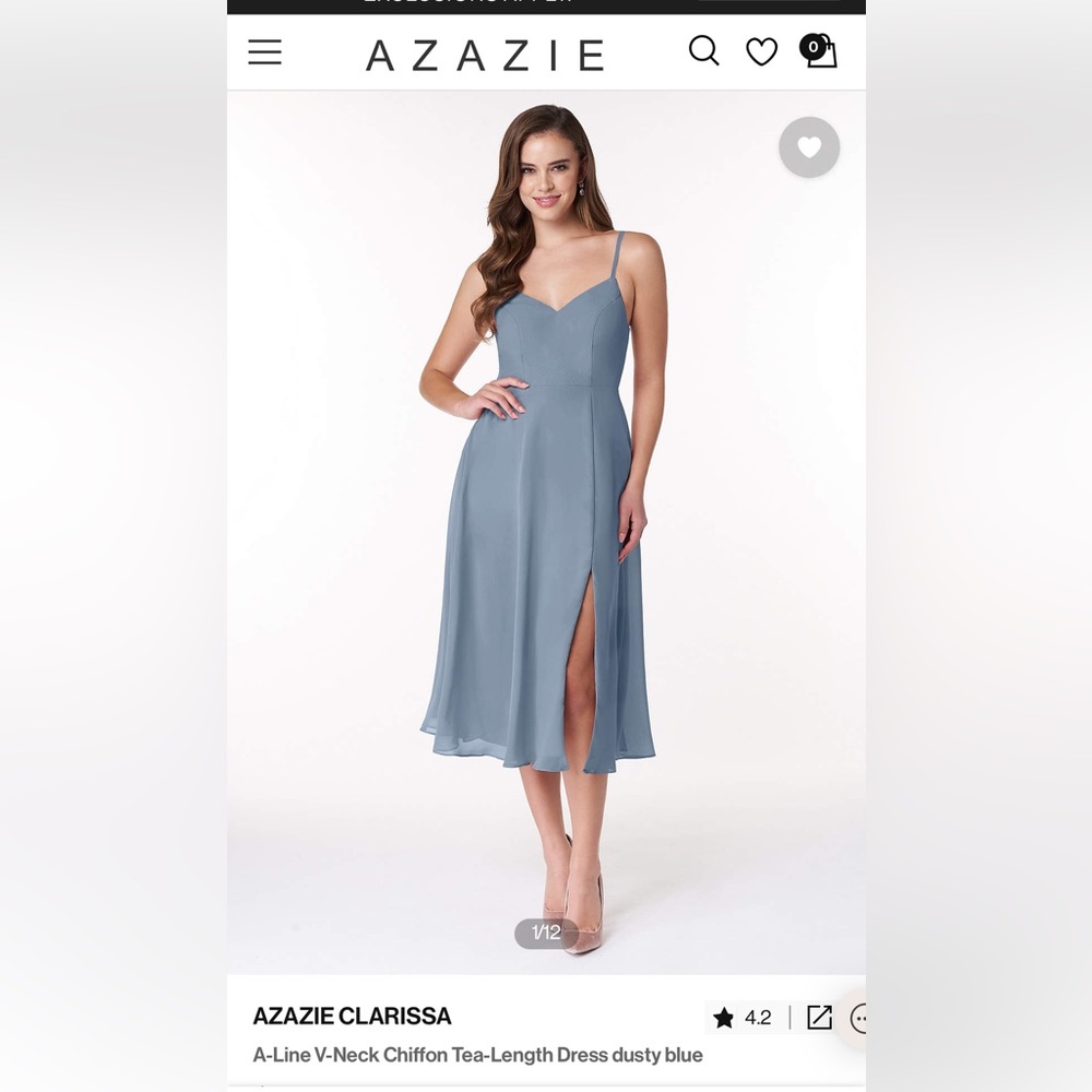 Azazie Clarissa- Dusty Blue